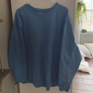 light blue crewneck sweatshirt